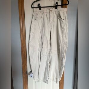 We The Free Good Luck Barrel Jeans in Off-White/Cream